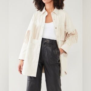 Fringe shirt-jacket
